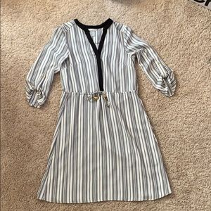 Black and white patterned dress